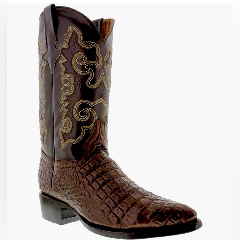 Team West Men's Brown Leather Western Boots - Size US 14
